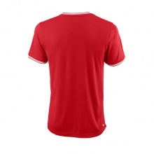 Wilson Tennis Tshirt Team II High V-Neck red Men